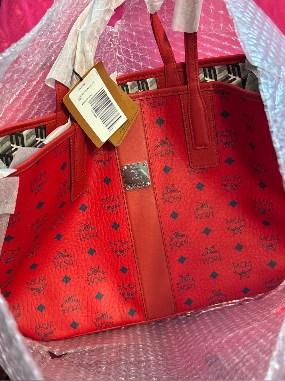 Mcm medium Liz candy red tote